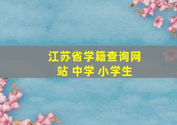 江苏省学籍查询网站 中学 小学生